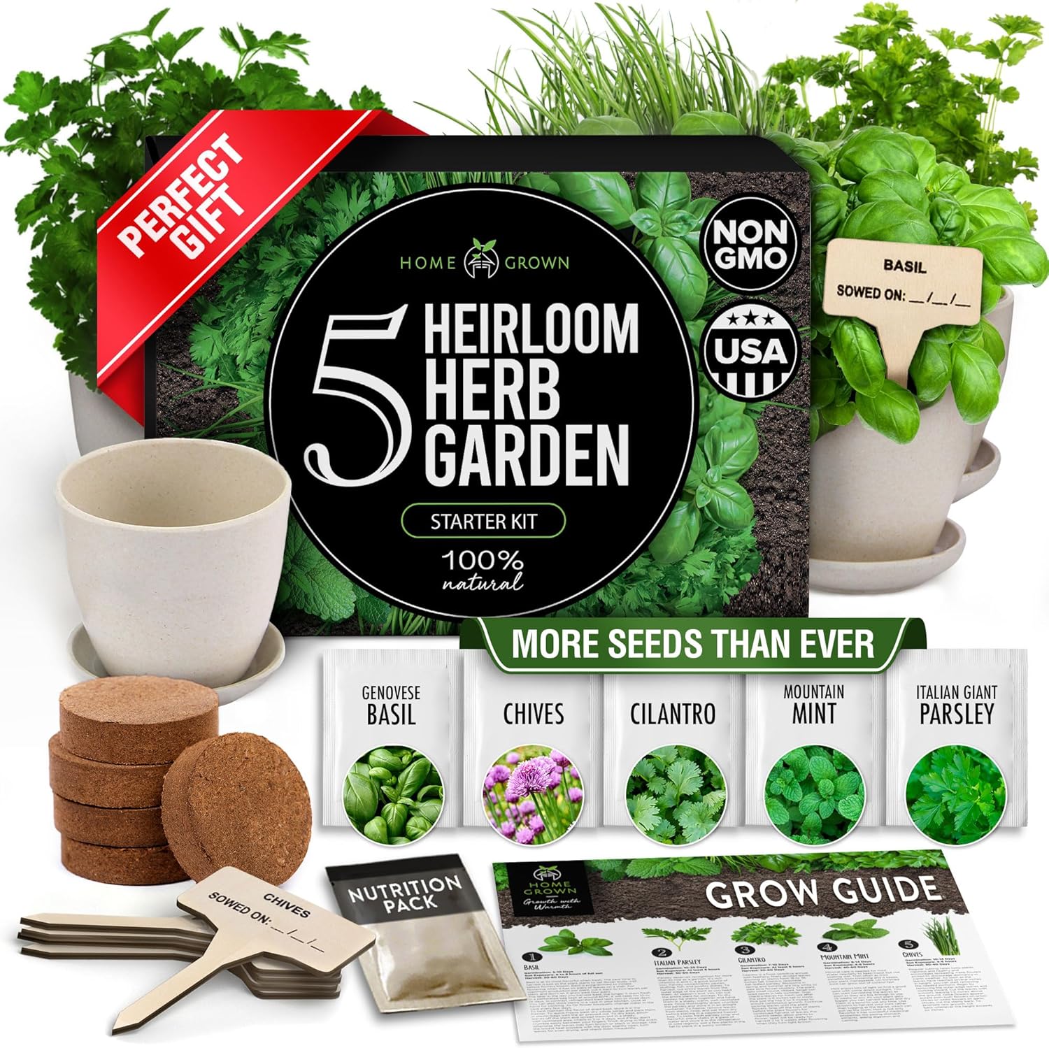 π± HOME GROWN Indoor Herb Garden Starter Kit